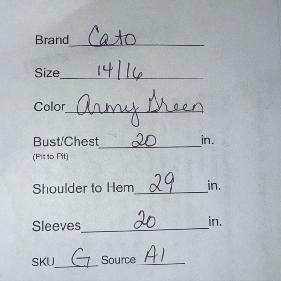 Cato Olive Green Crochet Knit Top Boho Sheer Long Sleeve Festival 14/16W - Picture 8 of 8